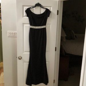 Mardi Gras ball gown w rhinestone belt